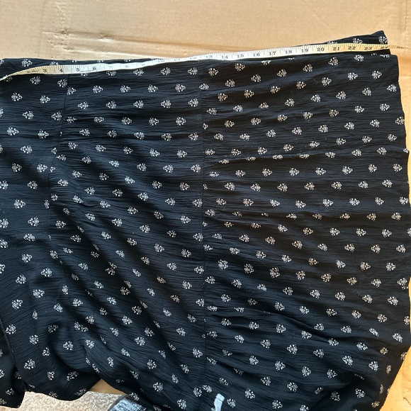 Old Navy long sleeve BOHO empire black print dress XL - Picture 13 of 15